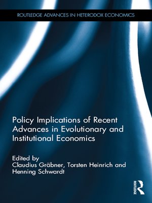 cover image of Policy Implications of Recent Advances in Evolutionary and Institutional Economics